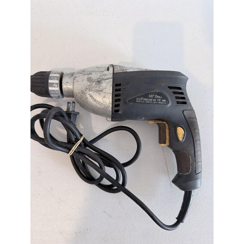 Chicago Electric 120V Corded Drill/Driver 3/8in Keyless Chuck Variable Speed